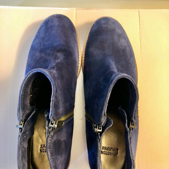 Women’s Blue Suede Ankle Boots - Picture 3 of 6